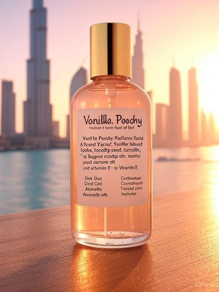 Organic Vanilla Peachy Radiance Facial Oil (herbal skincare)